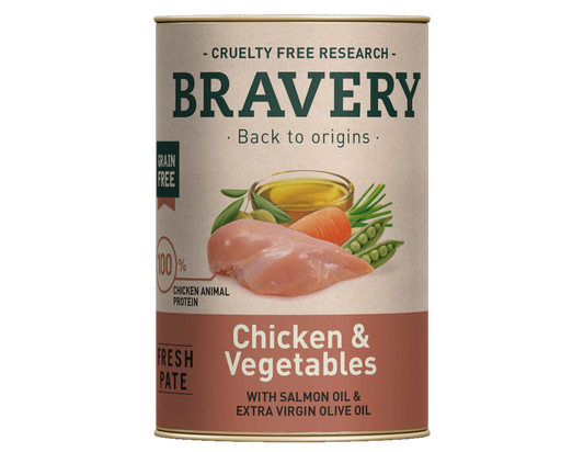 BRAVERY Chicken & Vegetables (With Salmon Oil & Extra Virgin Olive Oil) - Dog