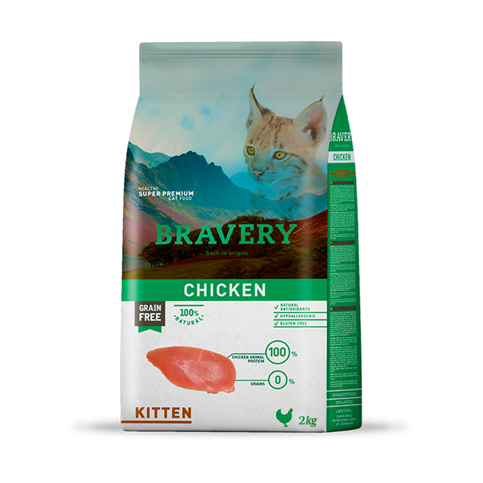 Bravery Pet Food Premium Cat Chicken Recipe for a Healthy Feline