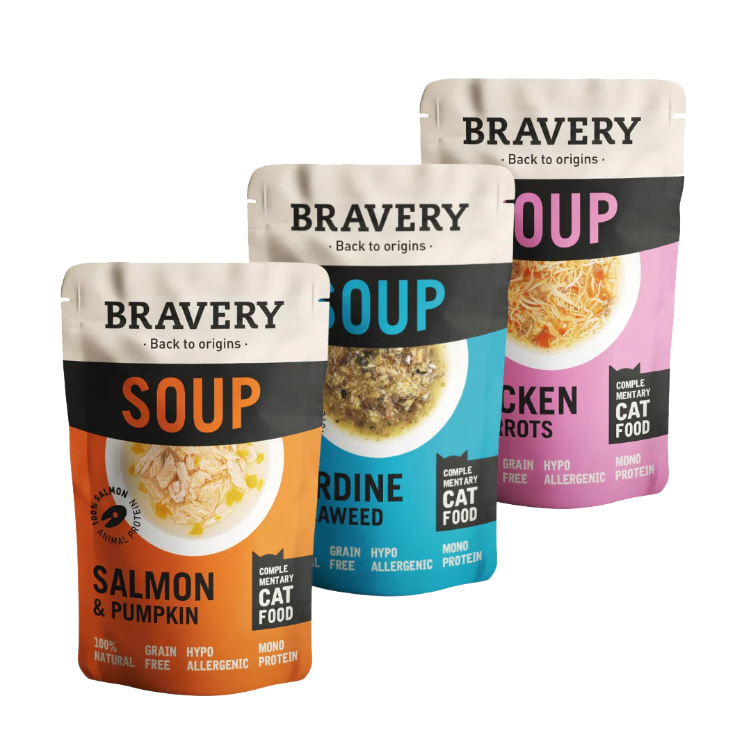 Bravery Hypoallergenic Grain-Free Cat Food Chicken_Carrots recipe bag – natural nutrition for sensitive cats