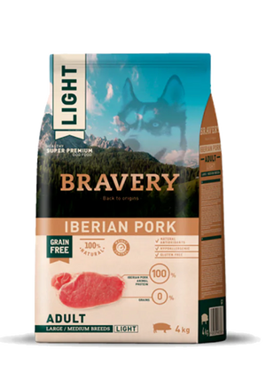 BRAVERY Iberian Pork Light - Adult Dog (Large/Medium Breeds)