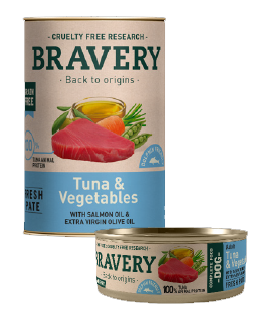 BRAVERY Tuna & Vegetables (With Salmon Oil & Extra Virgin Olive Oil) - Dog