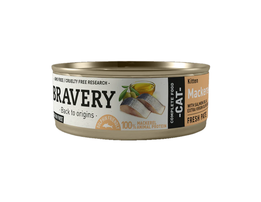 BRAVERY Mackerel (With Salmon Oil & Extra Virgin Olive Oil)- Kitten