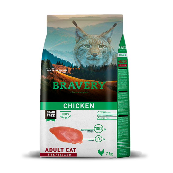 Bravery Pet Food Adult Sterelized Cat Chicken Recipe: Premium, Healthy Cat Meals. Explore Top Brands, Grain-Free, Organic & Hypoallergenic Choices. Prioritize Feline Well-being. Shop Now for High-Quality, Tasty Cat Cuisine. Your Kitty Deserves the Very Best