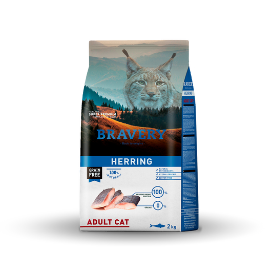 Savor the flavor of the ocean with our Herring Mini Adult Dog Recipe – a grain-free delight crafted for small-sized furry friends. This exquisite blend is not only delicious but also hypoallergenic and mono-protein, ensuring a gourmet meal tailored to your mini adult dog's unique needs. Elevate their dining experience with a wholesome feast that supports their well-being
