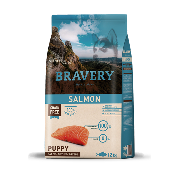 Bravery Pet Food Puppy Dog Salmon Recipe: Premium, Healthy Dog Meals. Explore Top Brands, Grain-Free, Organic & Hypoallergenic Choices. Prioritize Canine Well-being. Shop Now for High-Quality, Tasty Dog Cuisine. Your Pup Deserves the Very Best