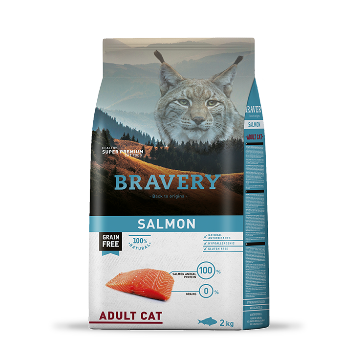 High-Quality Salmon: Rich in omega-3 fatty acids for a healthy coat and skin. Grain-Free & Hypoallergenic: Ideal for cats with grain sensitivities and food allergies. Natural Ingredients: Crafted with care, no GMOs, artificial additives, or fillers. Promotes Digestive Health: Easy digestion for sensitive stomachs.