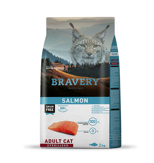 High-Quality Salmon: Rich in omega-3 fatty acids for a healthy coat and skin. Grain-Free & Hypoallergenic: Ideal for cats with grain sensitivities and food allergies. Natural Ingredients: Crafted with care, no GMOs, artificial additives, or fillers. Promotes Digestive Health: Easy digestion for sensitive stomachs.